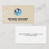 ネットワークロゴ |回路 |技術エンジニア 名刺 (正面/裏面)