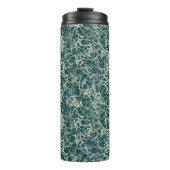 ネットワーク上のティール（緑がかった色） – シームレスなパターン。 タンブラー (正面)