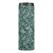 ネットワーク上のティール（緑がかった色） – シームレスなパターン。 タンブラー (裏面)