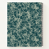 ネットワーク上のティール（緑がかった色） – シームレスなパターン。 ノートブック (裏面)