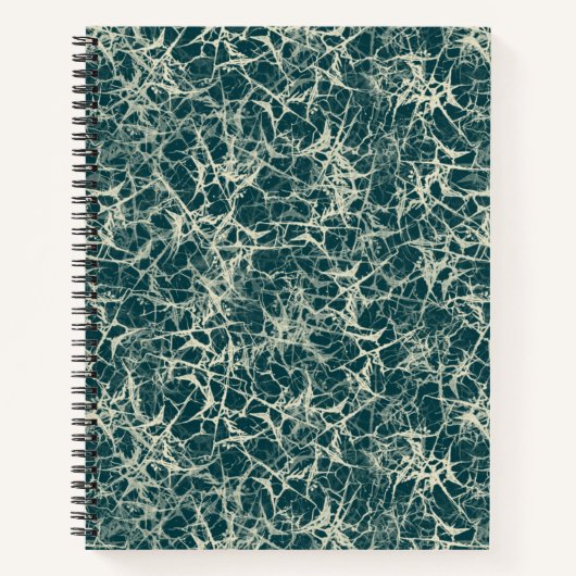 ネットワーク上のティール（緑がかった色） – シームレスなパターン。 ノートブック (正面)