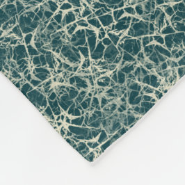 ネットワーク上のティール（緑がかった色） – シームレスなパターン。 フリースブランケット