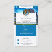 ネットワーク用名刺、Linkedin Networking 名刺 (正面)