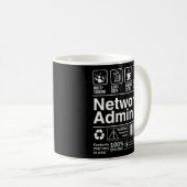 ネットワーク管理ラベル コーヒーマグカップ (正面右)
