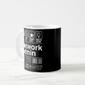 ネットワーク管理ラベル コーヒーマグカップ (正面左)