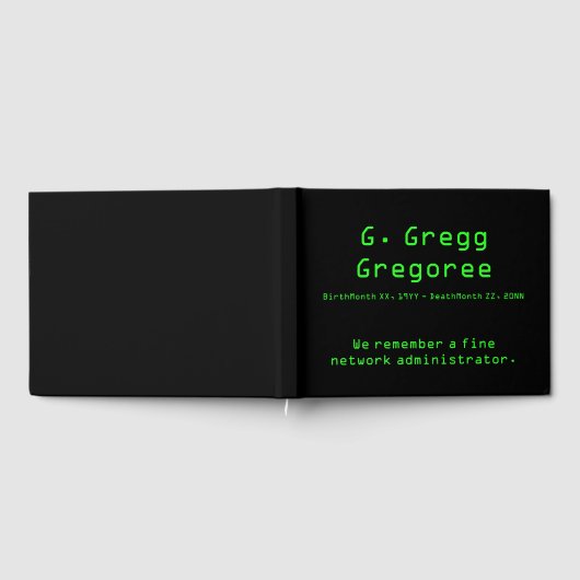 ネットワーク管理者悔やみや弔慰のゲストブック ゲストブック (全面)