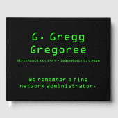 ネットワーク管理者悔やみや弔慰のゲストブック ゲストブック (正面)