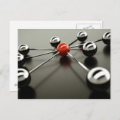 ネットワーク赤 ポストカード (正面/裏面)