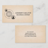 ネットワーク通信アイコンテクスチャの背景 名刺 (正面/裏面)