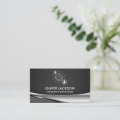 ネットワーク通信アイコン |ロ企業のゴ 名刺 (スタンド正面)