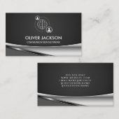 ネットワーク通信アイコン |ロ企業のゴ 名刺 (正面/裏面)