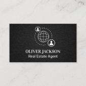 ネットワーク通信アイコン 名刺 (正面)