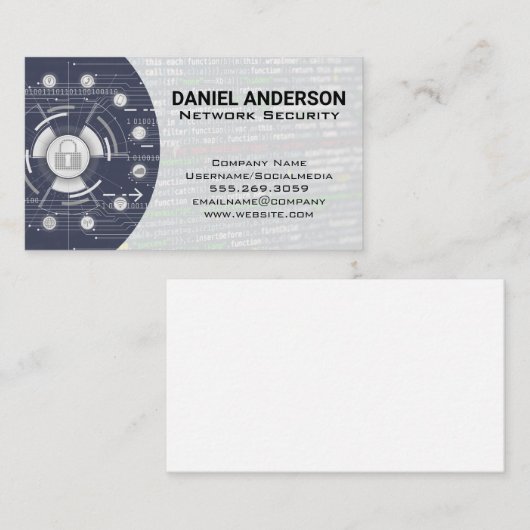 ネットワーク通信 | コーダ | サイバーセキュリティ 名刺 (正面/裏面)