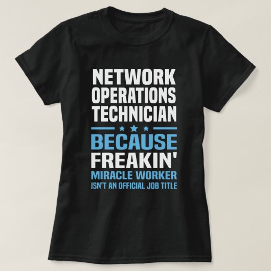 ネットワーク運用技術者 Tシャツ (デザイン正面)