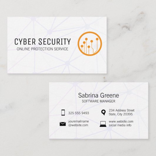 ネットワーク | Tech Circuitesロゴ 名刺 (正面/裏面)