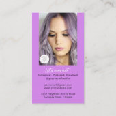 ネットワークQRコードで構成されるアーティストの縦型写真Bu 名刺 (裏面)