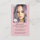 ネットワークQRコードで構成されるアーティストの縦型写真Bu 名刺 (裏面)