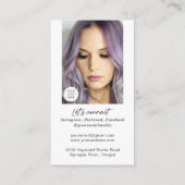 ネットワークQRコードで構成されるアーティストの縦型写真Bu 名刺 (裏面)