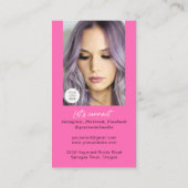 ネットワークQRコードで構成されるアーティストの縦型写真Bu 名刺 (裏面)