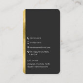 ネットワークQRコードモダントレンディー金ゴールドプロフェッショナル 名刺 (裏面)