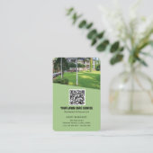 ネットワークQRコードLawncare垂直ビジネスカー 名刺 (スタンド正面)