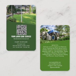 ネットワークQRコードLawncare垂直ビジネスカー 名刺