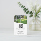 ネットワークQRコードLawncare垂直 名刺 (スタンド正面)