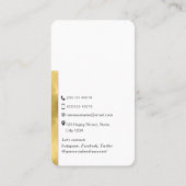 ネットワーモダンクトレンディー金ゴールドQRコード 名刺 (裏面)