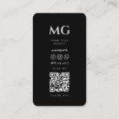 ネットワーモダンクプロフェッショナルマーケティング黒 名刺 (裏面)