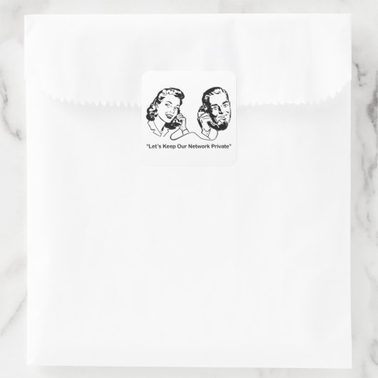 ネットワー保クのプライベートテユーモアのあるック スクエアシール (バッグ)