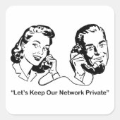 ネットワー保クのプライベートテユーモアのあるック スクエアシール (正面)