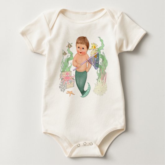 ネット付きメール・ボーイ ベビーボディスーツ (正面)