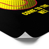 ネット来テニスおもしろいボールへ ポスター (角)