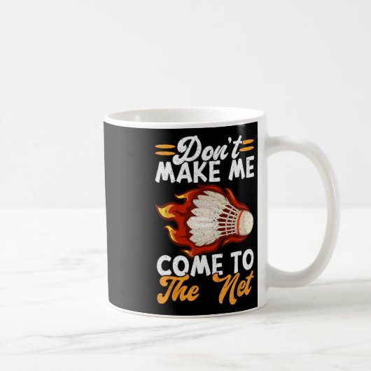 ネット来バドミントンおもしろい1 コーヒーマグカップ (右)