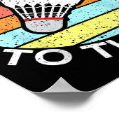 ネット来バドミントンにおもしろいは ポスター (角)