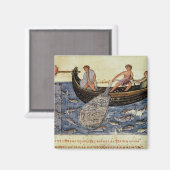 ネット魚釣り マグネット (正面/裏面)