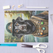 ネッドは湖に行く，ブラックラボ魚釣りベスト 薄葉紙 (クラフト)