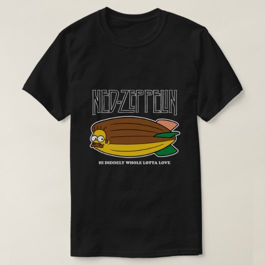 ネッド・ゼッペリンLedフランドル積極的Tシャツ Tシャツ (デザイン正面)