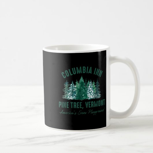 ネツリーバーモント常に白いクリスマスツリー コーヒーマグカップ (右)