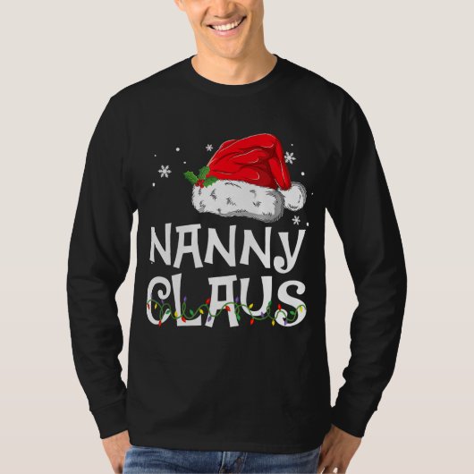 ネニー・クラウス サンタ 面白い クリスマス パジャマ マッチング  Tシャツ (正面)