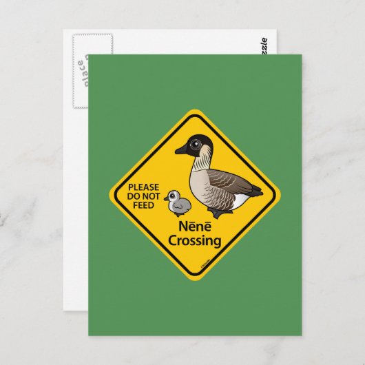ネネ横断注意 ポストカード (正面/裏面)