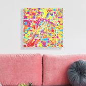 ネバカラフルダの地図、ラスベガス キャンバスプリント (インサイチュ (リビング))