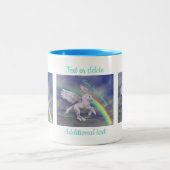 ネバストップスの引用文ユニコーンパーソナライズされた ツートーンマグカップ (中央)