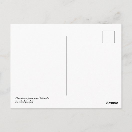 ネバダからの挨拶 ポストカード (裏面)