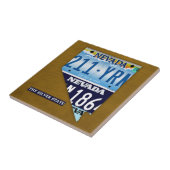 ネバダのナンバープレートの地図のセラミックタイルV3 タイル (側面)