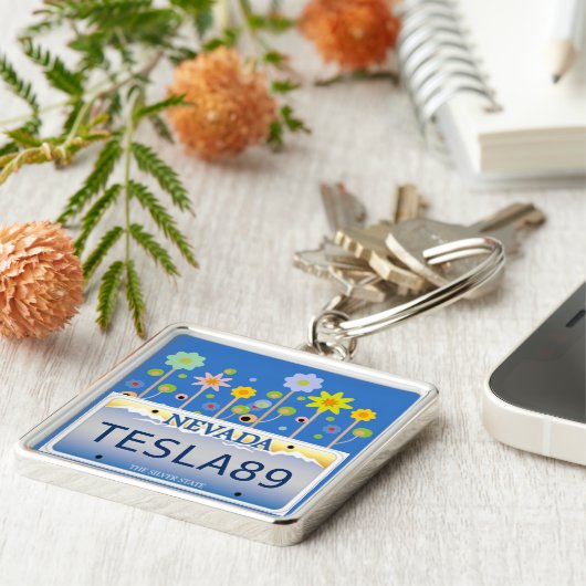 ネバダのナンバープレート キーホルダー (側面)