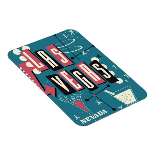 ネバダのヴィンテージ旅行ポスターを結婚するラスベガス マグネット (右側)