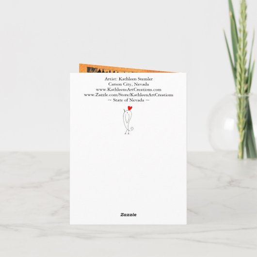 ネバダの地図のあいさつ絵を描きカードの州 カード (裏面)