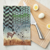 ネバダの地図デザートキッチン絵を描タオルの州 キッチンタオル (四つ折り)