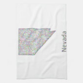 ネバダの地図 キッチンタオル (縦)